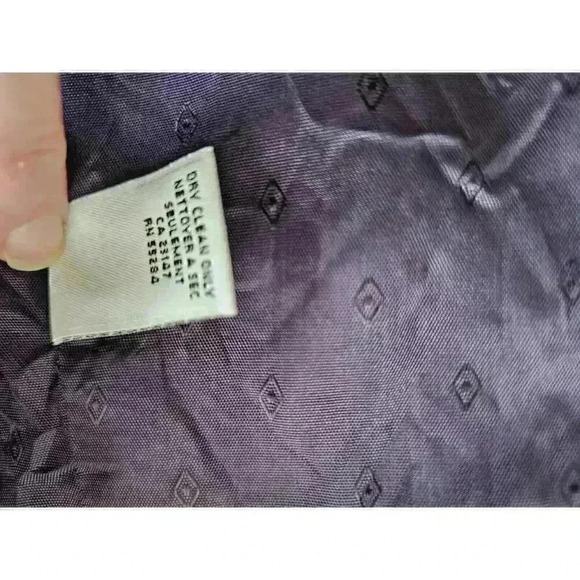 Talbots Classic Linen Blend Blazer Women's Size 2P Navy Nautical Career - Picture 6 of 8